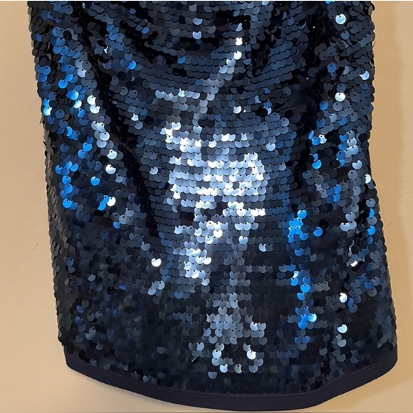 INC International Concepts- Navy sequin Top sz S - Picture 4 of 8